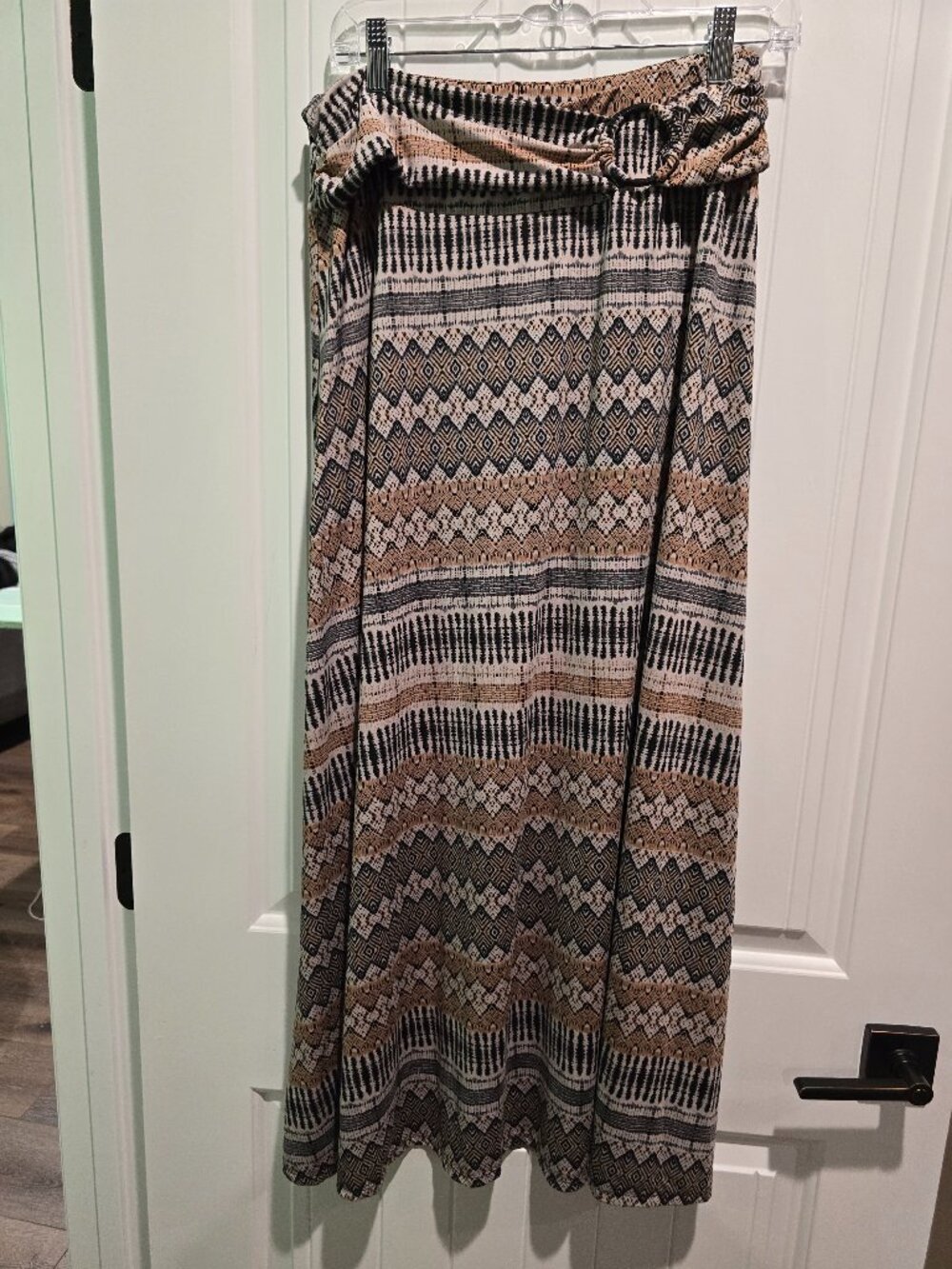 Maxi Skirt Multi Neutral Colors Size Large